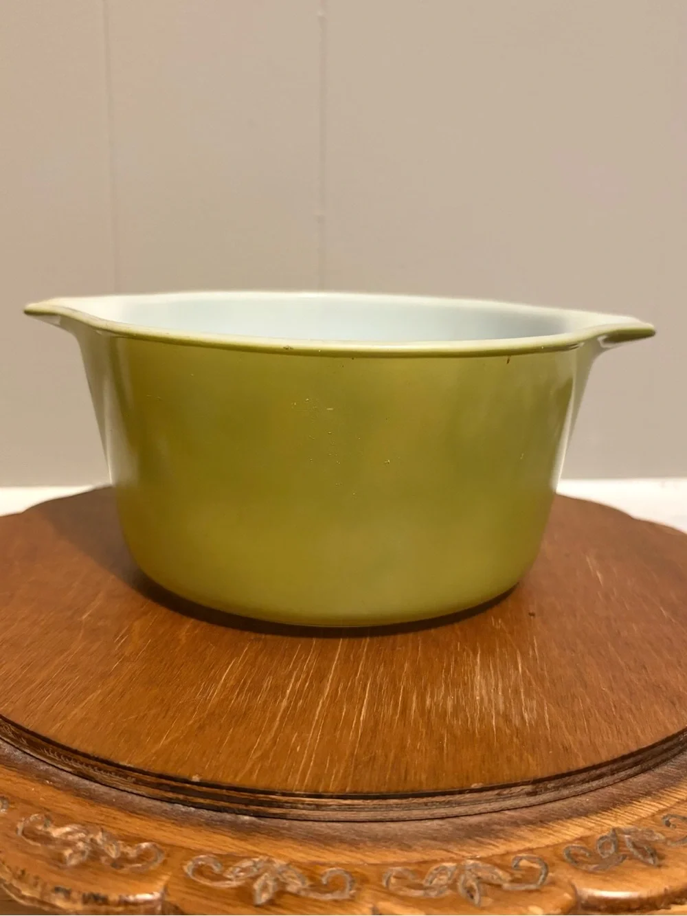 Avocado Green Vintage Pyrex Verde Cinderella Casserole Dish